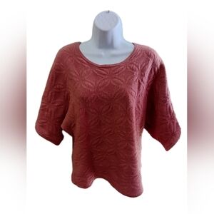 Pink Textured Knit Sweater